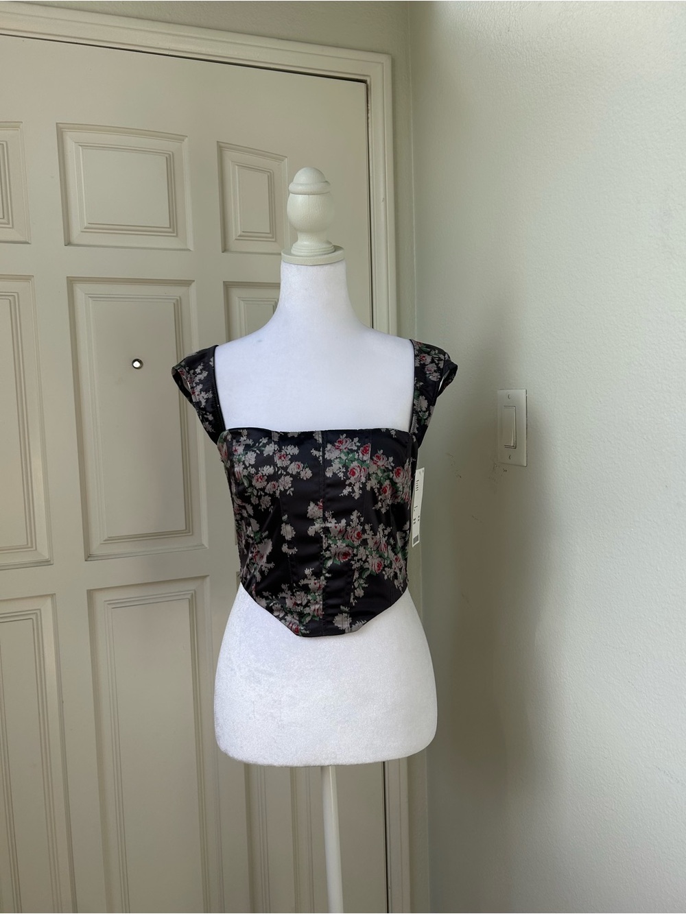 NWT Urban Outfitters Out From Under Floral Satin Corset Top | Size Medium